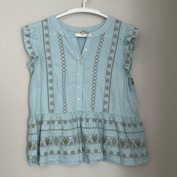 Women’s Blue Sleeveless Top - Loft - Small - Picture 1 of 5